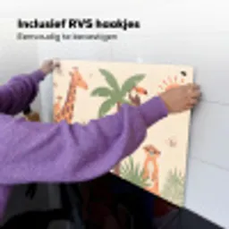Dieren - Tropisch - Safari - Kleurrijk Inductie beschemer met haakjes klein -ky-ophangen-nl