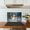 Sneeuwpop - Sneeuw - Winter - Bos keuken achterwand spatscherm klein -sfeer2