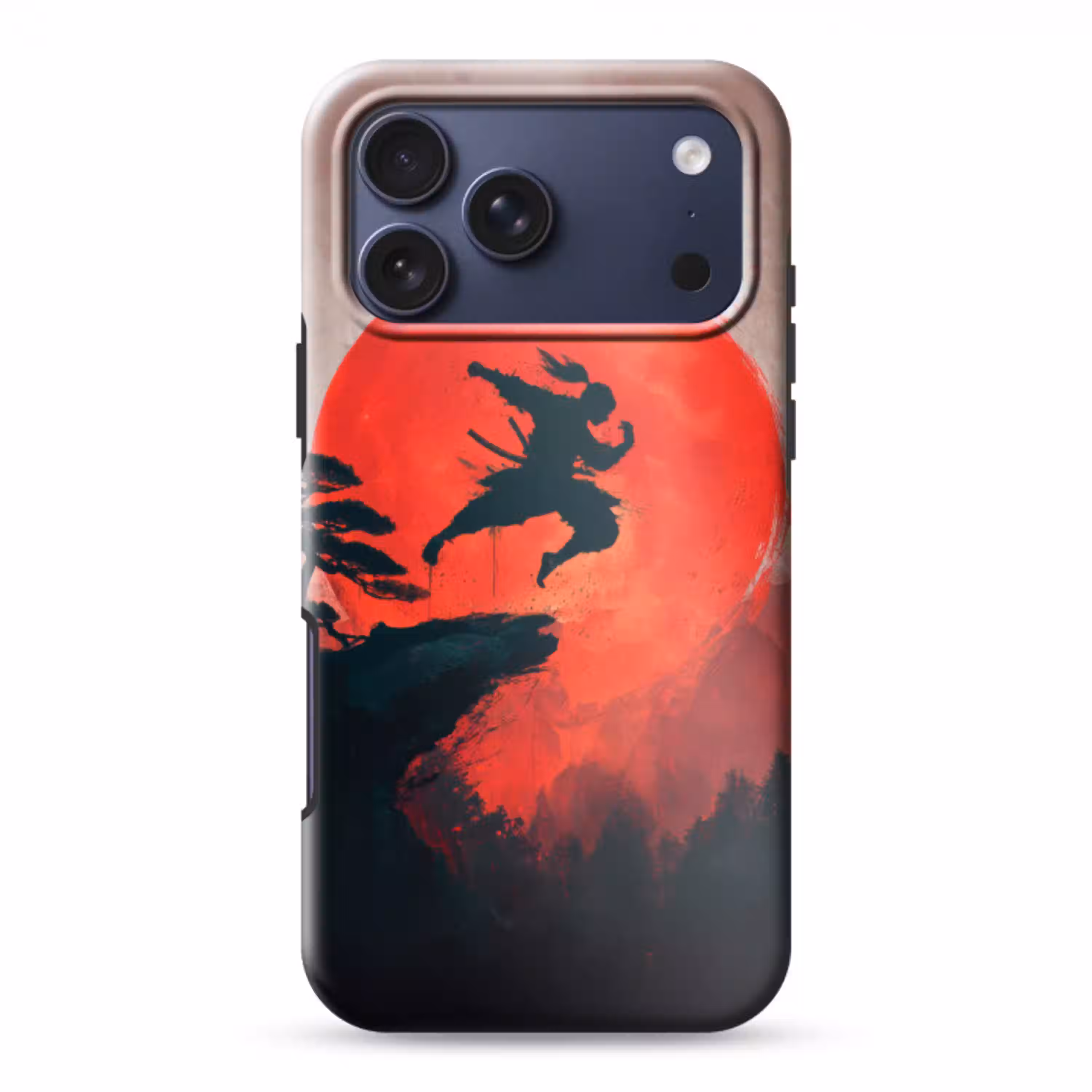 Zon - Krijger - Bomen - Bergen Toughcase MagSafe Apple iPhone 17 Pro Max klein -3d