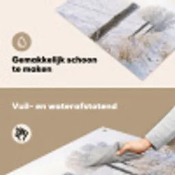 Hek - Sneeuw - Mist - Platteland - Nostalgisch Inductie beschemer met haakjes klein -ky-schoon-nl