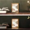 Snijdende cirkels - Overlappende vlakken Light Box met kabel (Tafellamp) klein -sfeer3