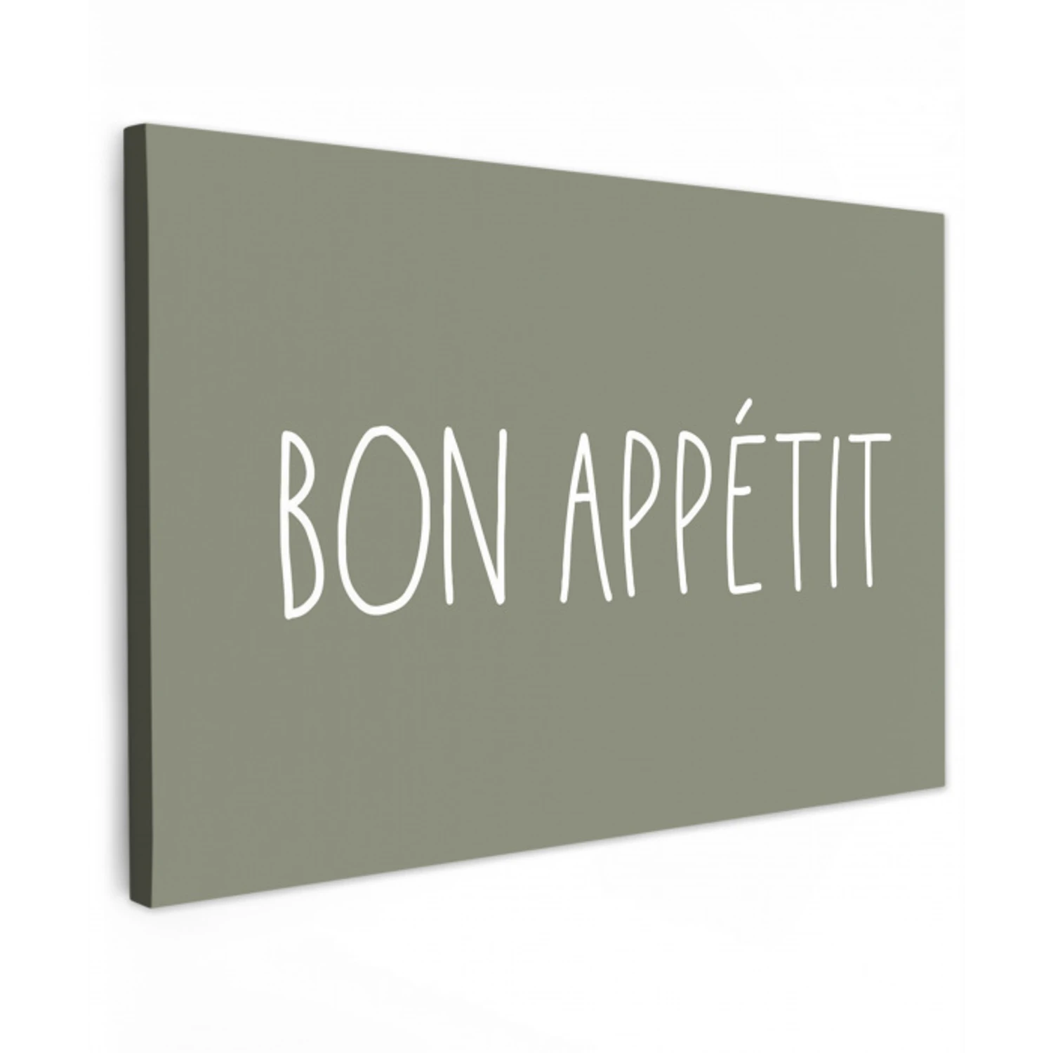 Spreuken - Bon appétit - Quotes - Eet smakelijk - Eten canvas 2cm klein -z3d
