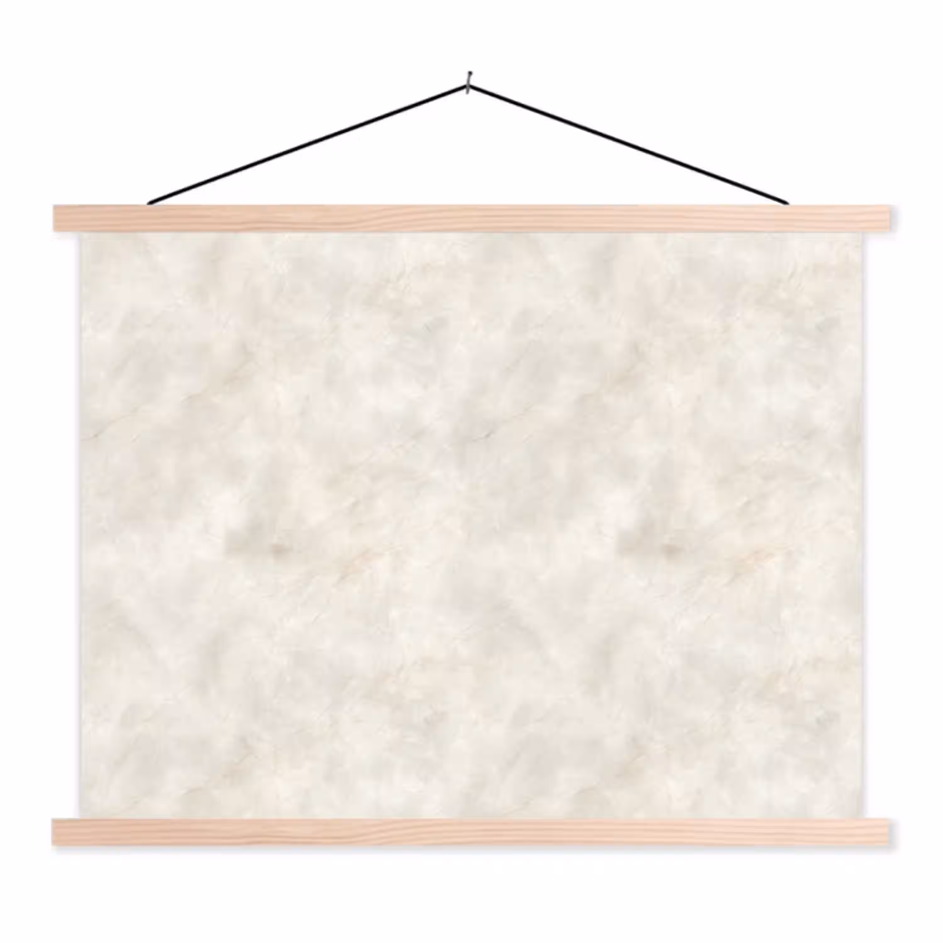 Crèmebeige - Marmer - Aders textielposter latten blank klein 122 -3d