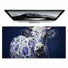 Koe - Delfts - Blauw - Artistiek Muismat XXL klein -zzz3d
