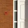 Roestbruin met stippen - Modern Naambord Rond klein -sfeer3-rond-XS