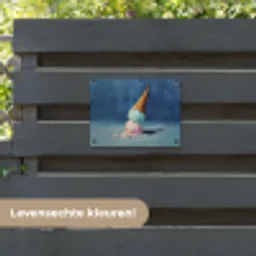 Ijshoorn - Bolletjes - Smelt - Roze tuinposter los doek klein -sfeer3