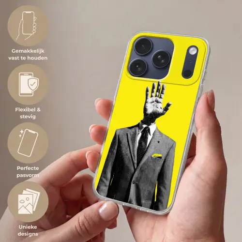 Pak - Hand - Geel Telefoonhoesje iPhone 17 Pro klein -sfeer3_NL
