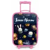 Dieren - Astronaut - Planeten - Sterren Kinderkoffer - Roze klein -zz3dotto