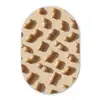 Pinda's - Patroon - Beige Wandcirkel Ovaal Forex klein -3d
