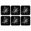 Verfspatten - Wit - Abstract - Explosie onderzetter kurk middel -3d