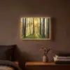 Bos - Zon - Bomen - Gras - Landschap  - Natuur Light Box met batterij (Wandlamp) middel -sfeer4