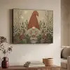 Kerstgnome - Konijntjes - Kleurrijk Textielframe zwart klein -sfeer3