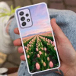 Tulpen - Landschap - Roze Hoesje Samsung Galaxy A52 5G met koord klein -sfeer3