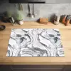 Wit - Marmer - Golvend - Grafiet Inductie beschermer vinyl 3mm klein 276 -sfeer5