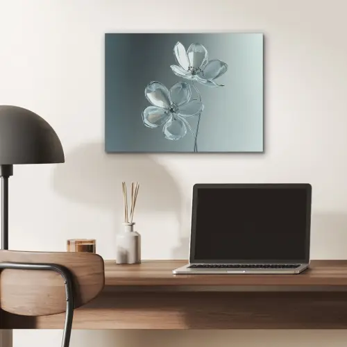 Kristal - Bloemen - Grijs PET vilt klein -sfeer5