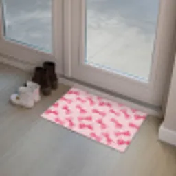 Strikken - Aquarel - Roze Deurmat klein 898 -sfeer3