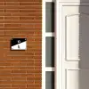 Zwart wit - Huisdier - Grijze kat Naambord Rechthoek middel -sfeer3-rechthoek-S