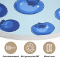 Bessen - Modern - Blauw Akoestische PET Vilt - Rond klein 838 -closeup_NL