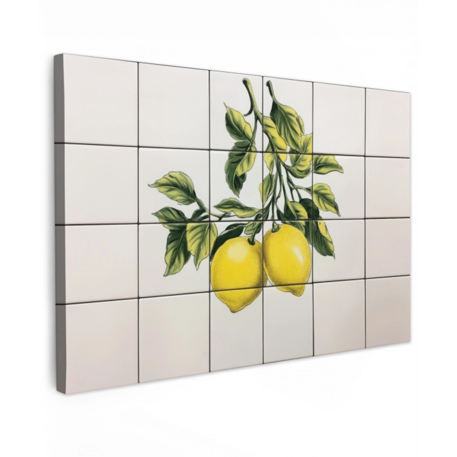 Citroen - Decoratie - Keramiek - Takken Tuinposter op houten frame 2 cm dik klein -3d