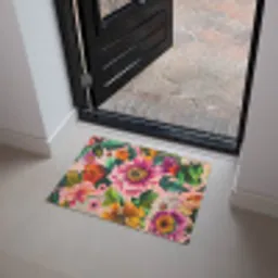 Bloemen - Kleurrijk - Roze Deurmat klein -sfeer5