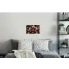 Lippen - Bloemen - Verf - Oranje - Kunst - Abstract - Oude meesters Muursticker klein -slaapkamer