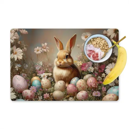 Paashaas - Lente - Paaseieren Placemat vinyl groot -zzzproduct_Kitchenyeah-website
