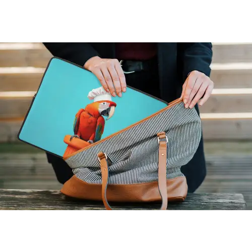 Ara - Koksmuts - Sokkel - Grappig laptophoes neopreen klein -tas