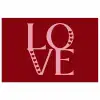 Love - Rood - Hatjes poster papier klein -3d