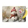 Sneeuwpop - Winter - Sneeuw - Beige Placemat vinyl groot -zzzproduct_Kitchenyeah-website