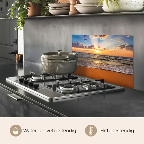 Strand - Zonsondergang - Zee - Wolken - Horizon keuken achterwand spatscherm klein -usp_NL