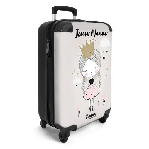 Dromerige prinses met gevlochten haar NBS - Handbagage koffer - Kinderen Unisex middel -productfoto_3d