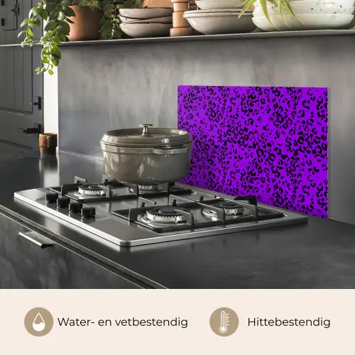 Panterprint - Paars - Patroon keuken achterwand spatscherm klein 900 -usp_NL