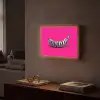 Banaan - Zebraprint - Roze Light Box met batterij (Wandlamp) middel -sfeer1
