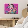 Vrouw - Portret - Abstract - Paars PET vilt klein -sfeer3