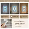 Illustratie - Bessen - Blauw - Strepen Light Box met kabel (Tafellamp) klein -USP_lichtkleurNL