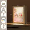 Vogels - Tak - Quote - Roze Light Box met kabel (Tafellamp) klein -USP_NL