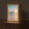 Zonsondergang - Strand - Zee - Zomer - Blauw Light Box met kabel (Tafellamp) klein -z3d_website