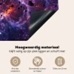 Space - Stars - Abstract - Colorful Inductie beschemer met haakjes klein -ky-onderkant-nl