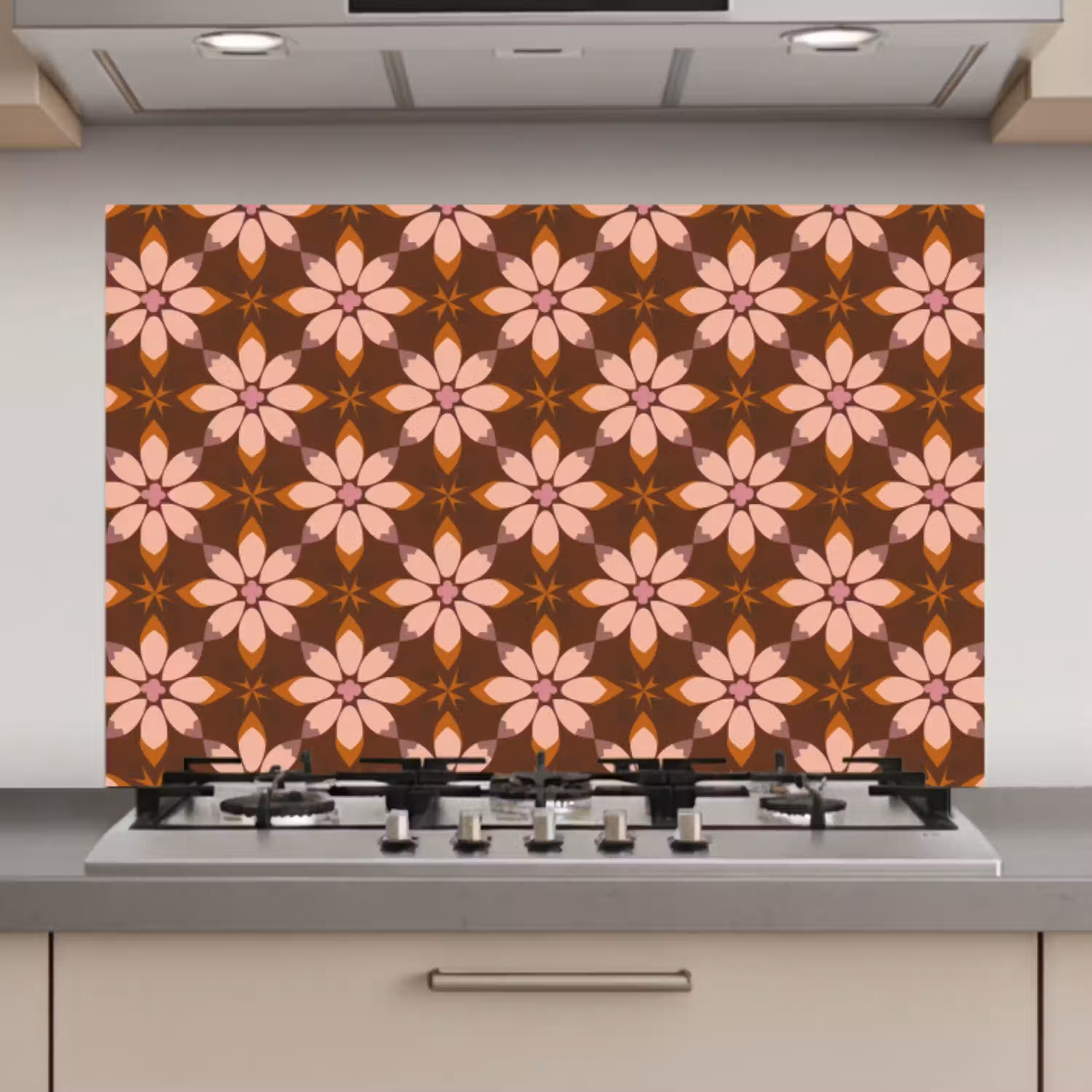 Klassiek - Retro - Bruin keuken achterwand spatscherm klein 900 -3d_website