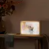 Abstract - Pastel kleuren - Goud - Modern - Aesthetic Light Box met kabel (Tafellamp) klein -sfeer4