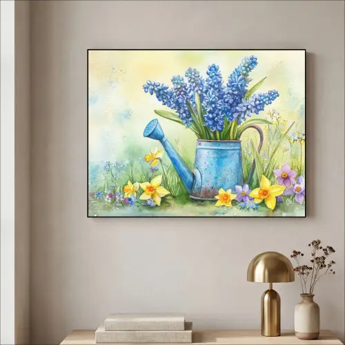 Gieter - Lavendel - Bloesems Textielframe - compleet frame klein -sfeer2