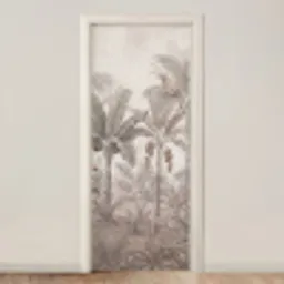 Natuur - Jungle - Ringstaartmaki - Bruin deurposter klein -3d_beige