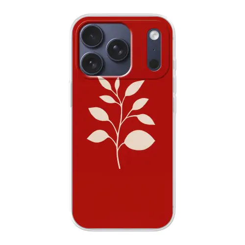 Silhouet - Bladeren - Tak Telefoonhoesje iPhone 17 Pro klein -3d