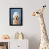 Hond - Badeend - Geel fotolijst zwart zonder passe partout klein -usfeer4_kinderkamer
