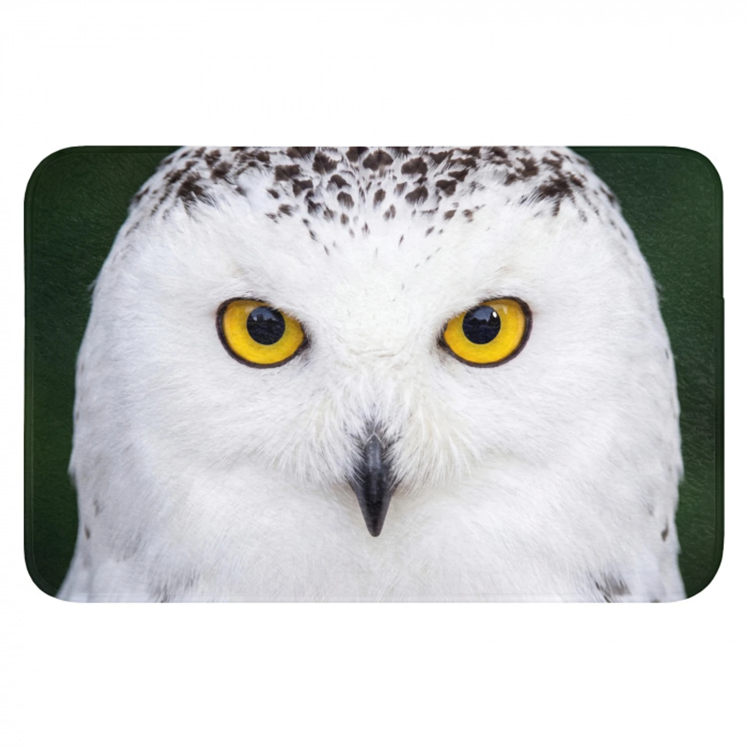 Sneeuwuil - Portret - Geel Badmat klein -3d