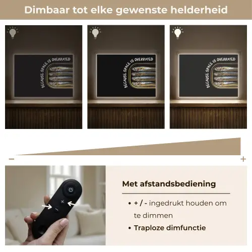 Sardines - Tekst - Vis - Blik Light Box met batterij (Wandlamp) middel -USP_dimbaarNL