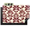 Abstract - Bladeren - Burgundy Inductie beschemer met haakjes klein 777 -3d