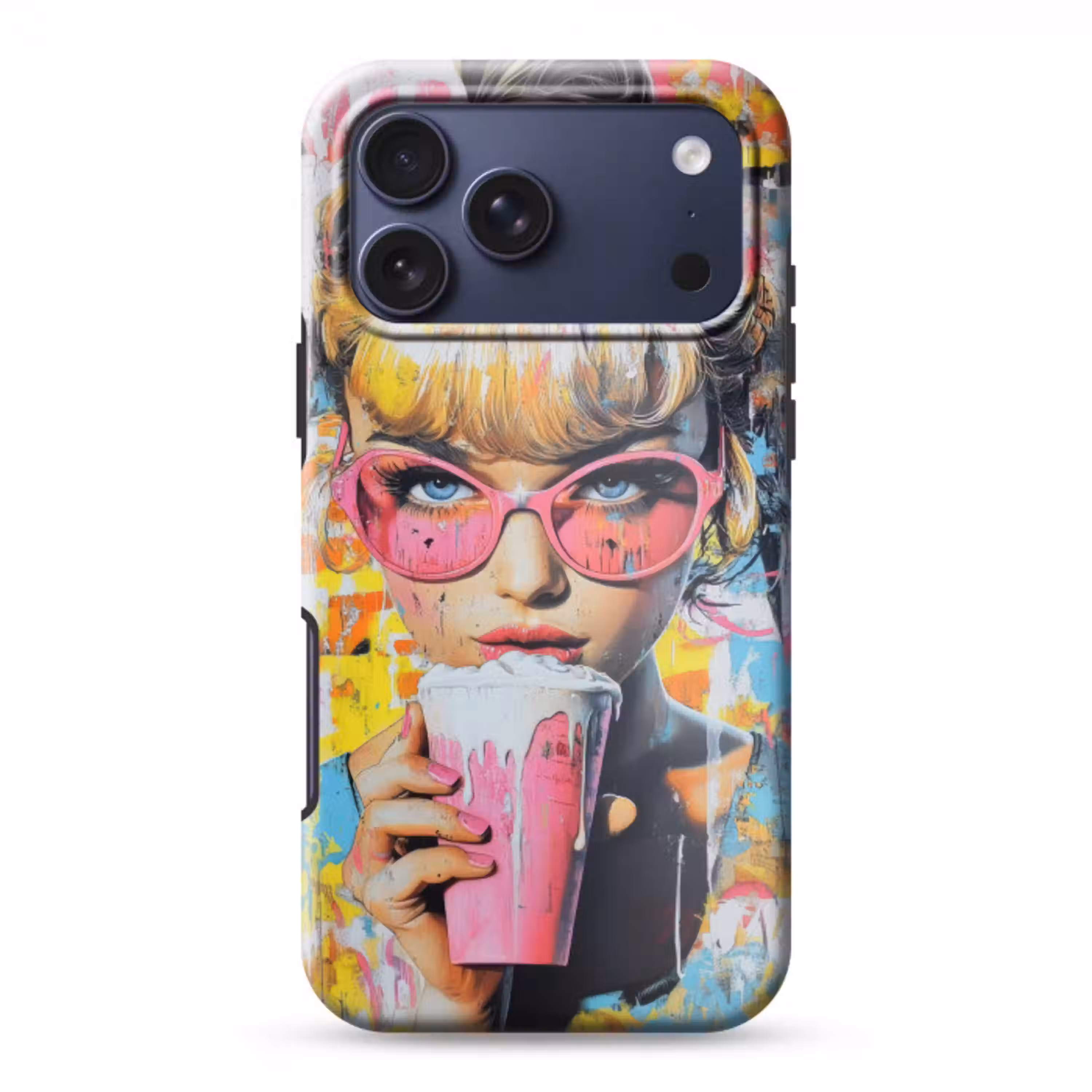 Expressief - Milkshake - Vrouw - Felle kleuren Toughcase MagSafe Apple iPhone 17 Pro Max klein -3d