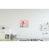 Palmbomen - Golven - Zee textielposter latten blank klein -kinderkamer