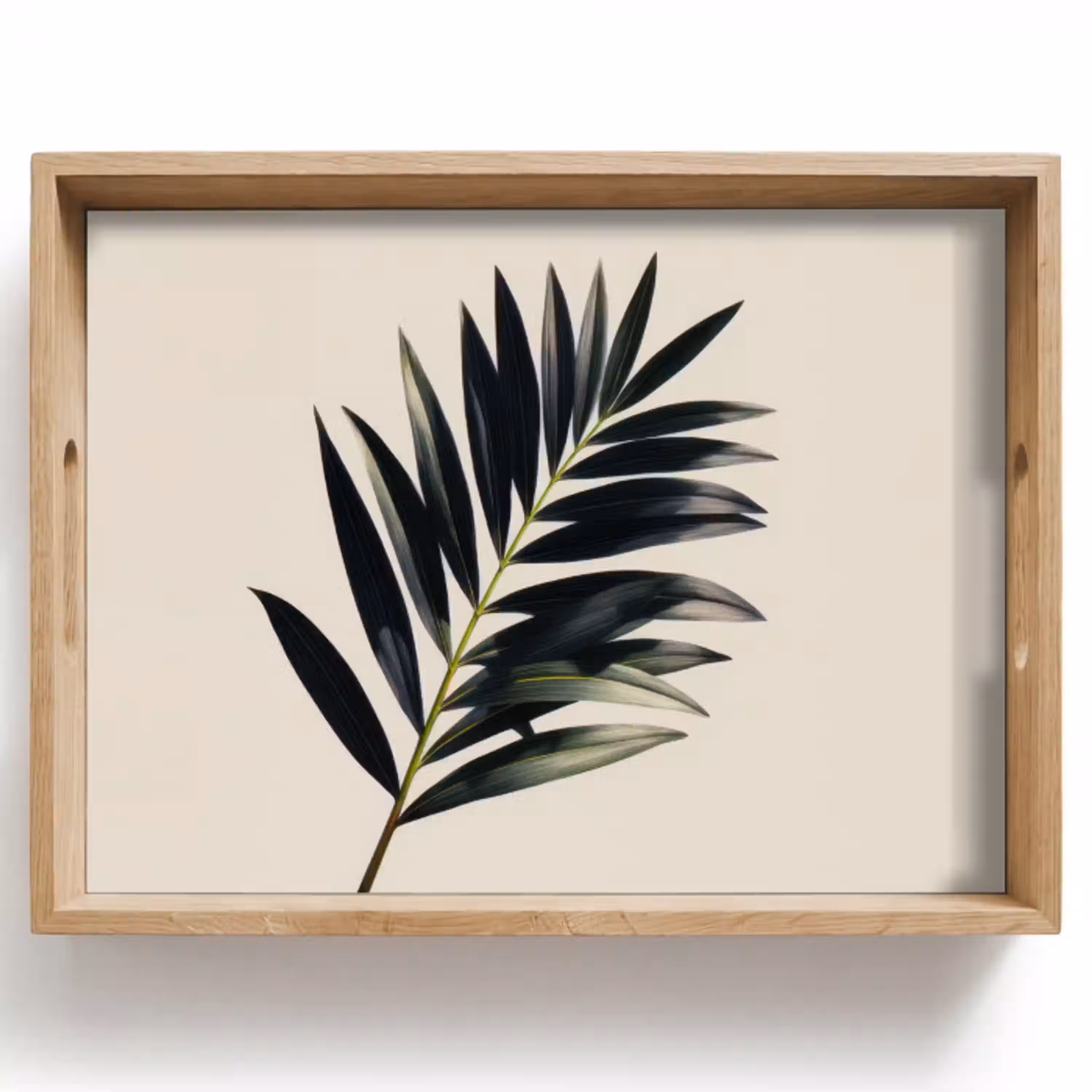 Palmblad - Subtiel - Groen - beige Dienblad Rechthoek middel -z3d_shopping